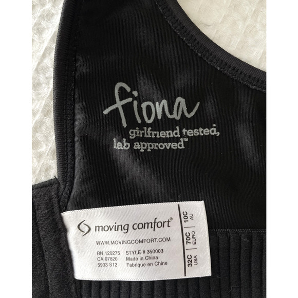 Moving Comfort Fiona Sports Bra Black 32C Running Adjustable Straps - Picture 3 of 3